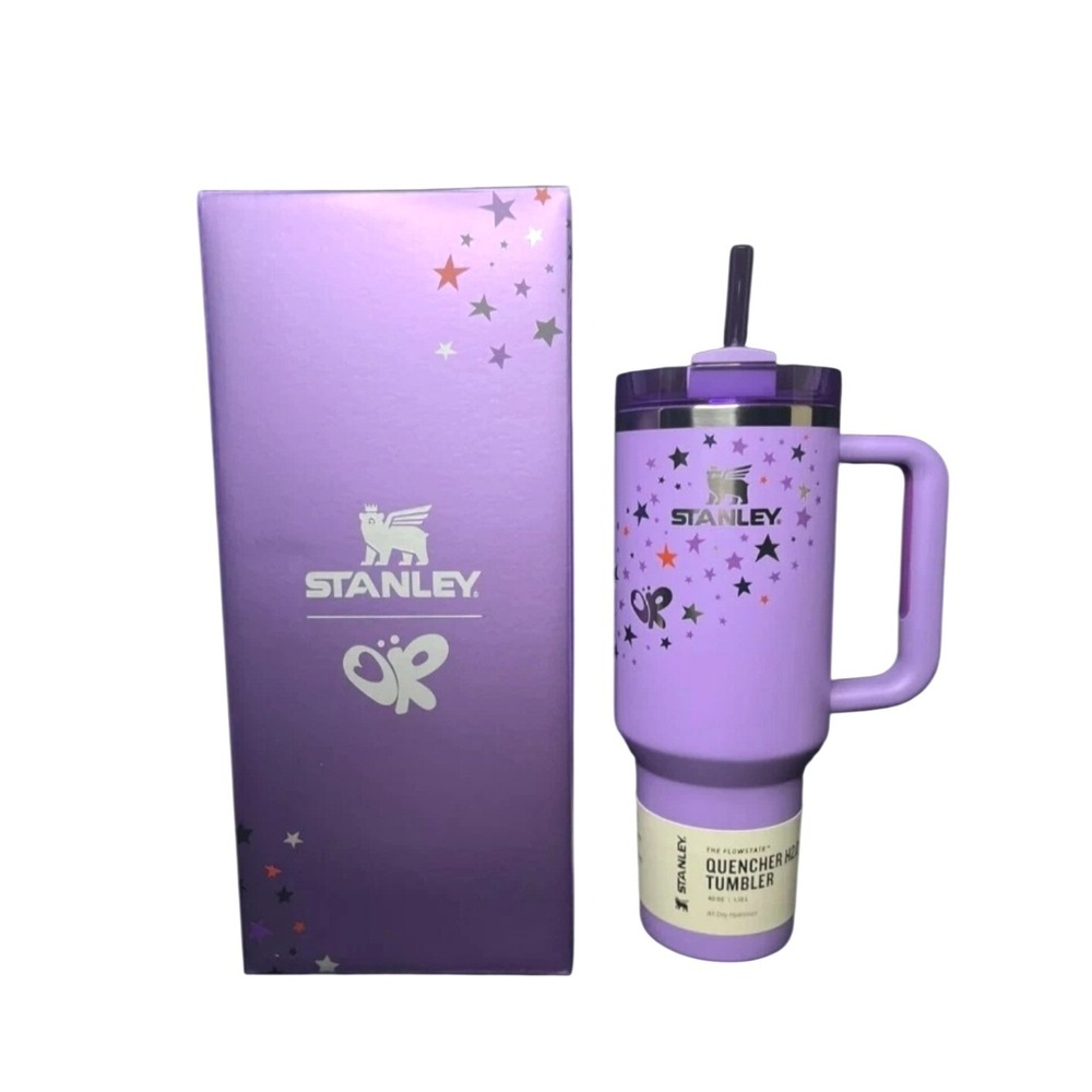 Olivia Rodrigo x Stanley Quencher H2.0 FlowState‎ Tumbler 40oz Purple Star NEW